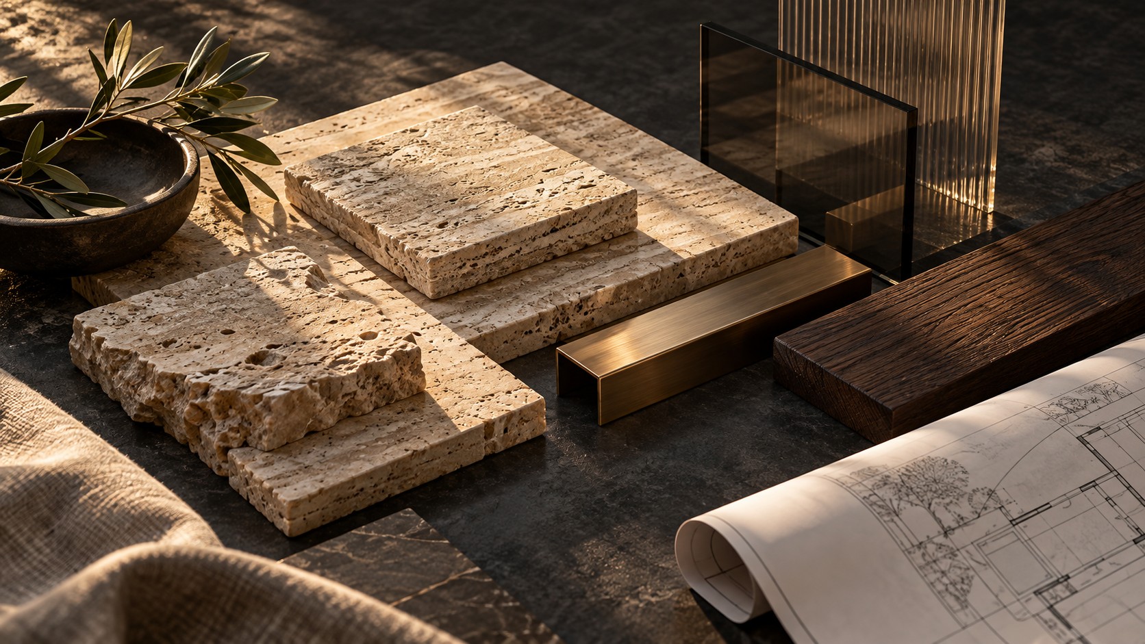 Approved material samples and drawings (illustrative)